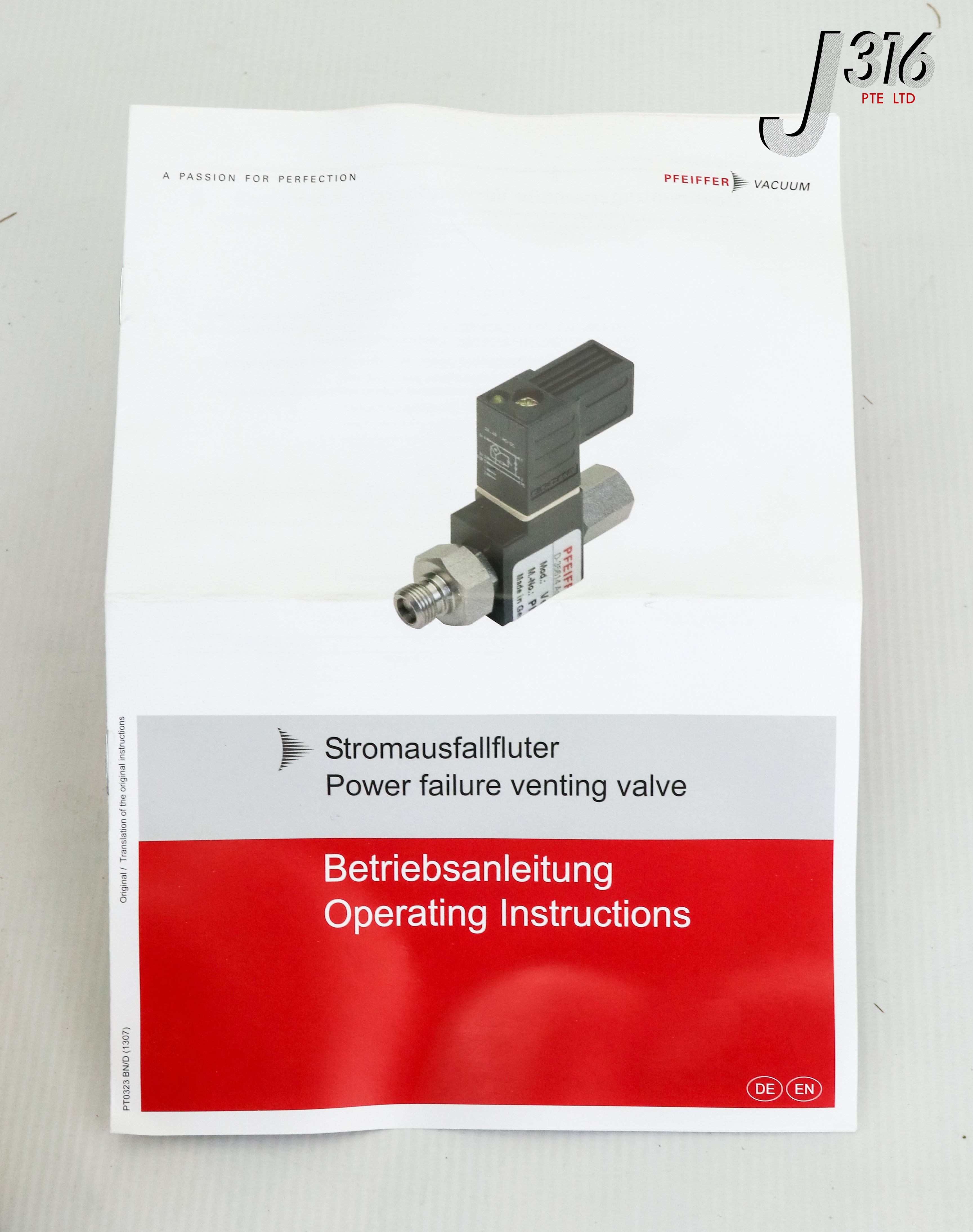 23479 PFEIFFER POWER FAILURE VENTURE VALVE, 24V DC (NEW) PM Z01